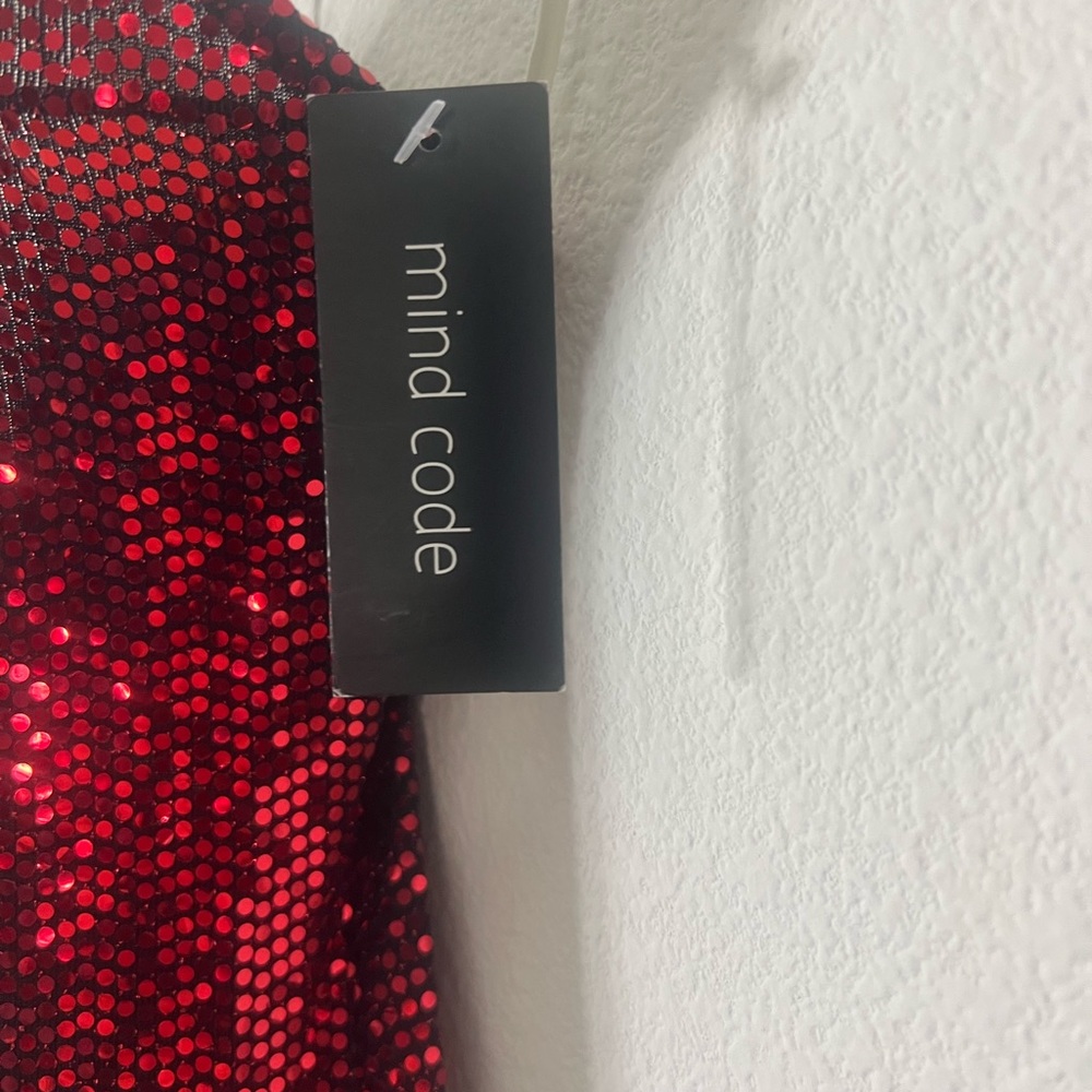 Mind Code Sparkling Red Backless Dress - image 4